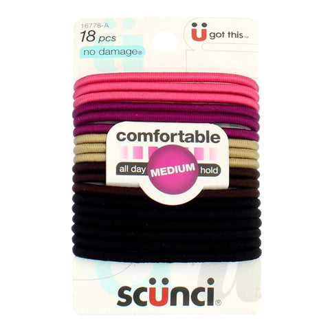 Ligas Para Sujetar El Cabello No Damage, Scunci 18 pzas