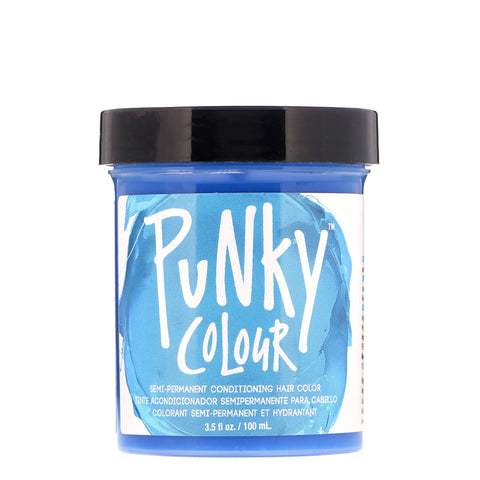 Tinte Semi-Permanente Acondicionador Para Cabello Color Lagoon Blue, Punky Colour 3.5 oz.