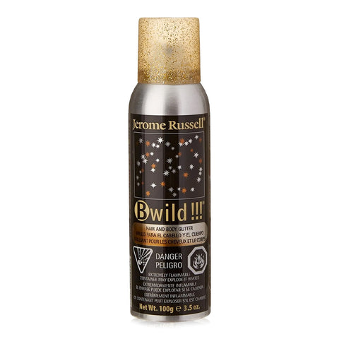 Brillo En Spray Para El Cabello Y El Cuerpo Gold, Jerome Russell 2.5 oz.