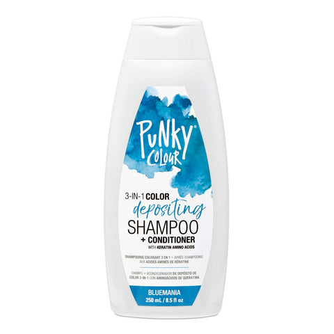 Shampoo Colorante + Acondicionador 3 En 1 Bluemania, Punky Colour 8.5 oz.