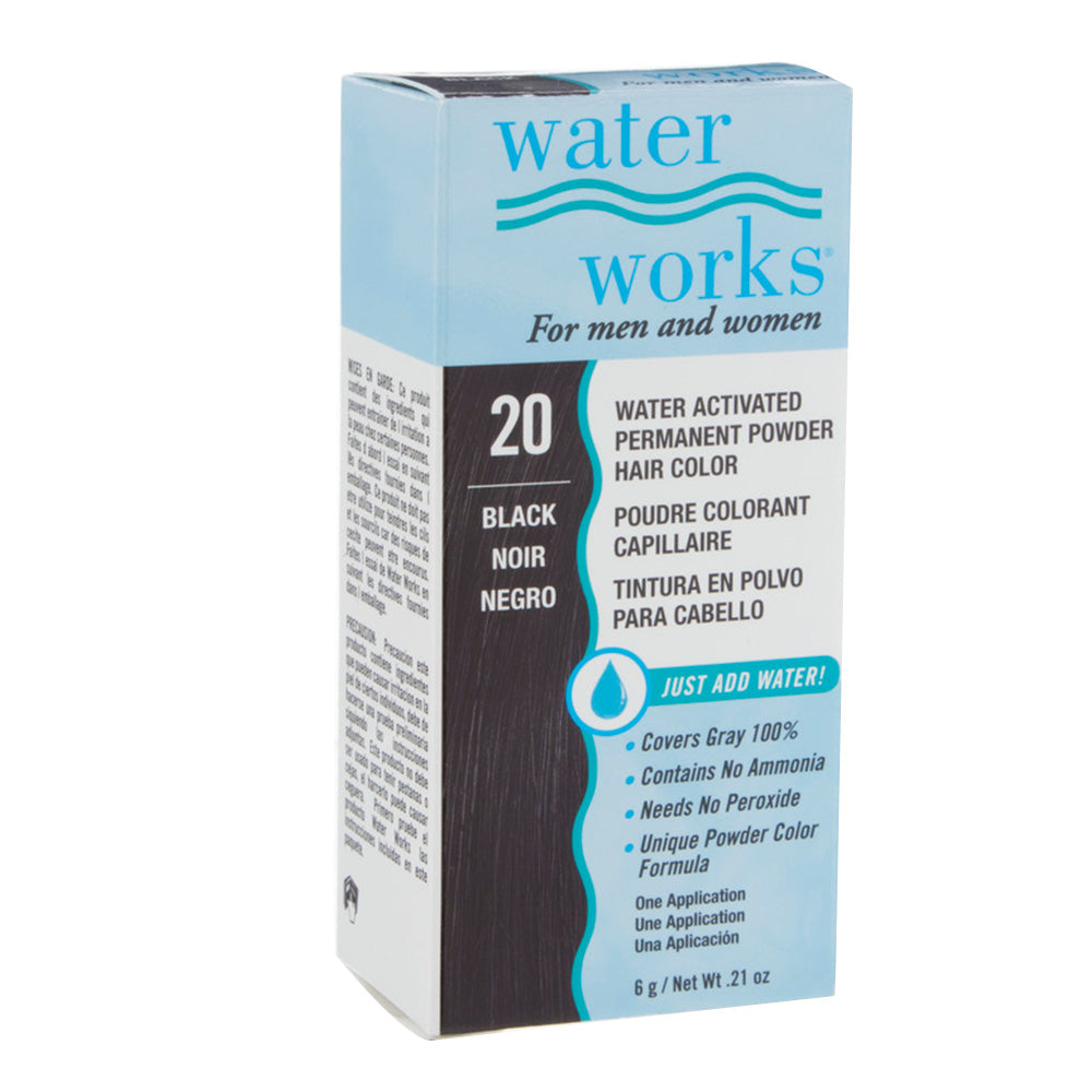 Tinte Permanente para Cabello en Polvo Black, Waterworks 6 g