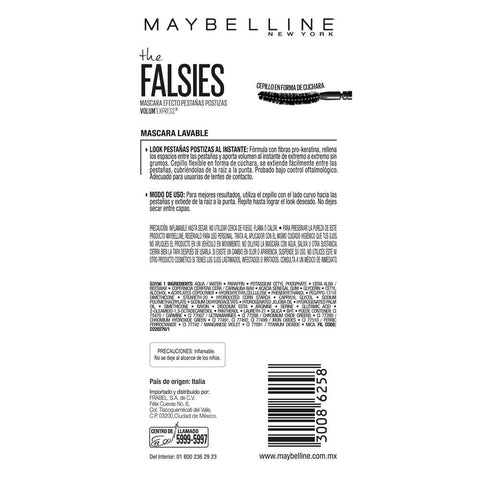 Máscara de Pestañas  Maybelline New York The Falsies black 9 ml