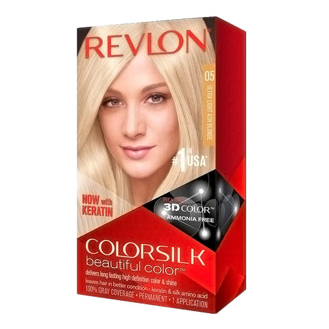 Tinte Permanente Ultra Light Ash Blonde 05, Revlon Colorsilk