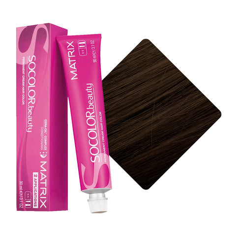 Tinte Permanente Castaño  Oscuro Natural 3N/ 3, Matrix Socolor Beauty