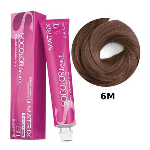Tinte Permanente Rubio Oscuro Moka 6M/ 6.8, Matrix Socolor Beauty