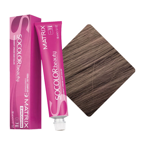 Tinte Permanente Rubio Medio Cenizo Violeta 7AV/ 7.12, Matrix Socolor Beauty