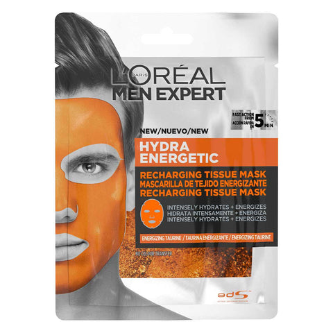 Mascarilla En Tela L'Oréal Paris Men Expert Hydra Energetic 30G Naranja