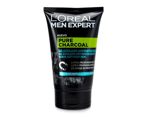 Gel Exfoliante L'Oréal Paris Men Expert Pure Charcoal 100Ml Multicolor