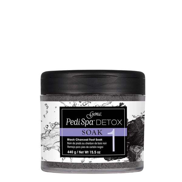 Pedispa Soak - Remojo Para Pies Con Carbon Negro, Gena 15.5 oz.