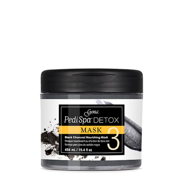 Pedispa Mask - Desintoxicación Para Pies Con Carbón Negro, Gena 15.5 oz.