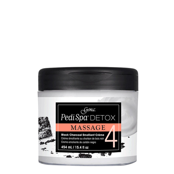 Pedispa Massage - Crema Emoliente De Carbón Negro, Gena 15.4 oz.