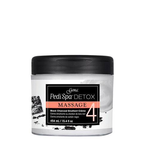 Pedispa Massage - Crema Emoliente De Carbón Negro, Gena 15.4 oz.
