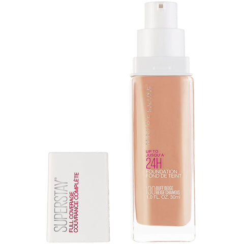 Base De Maquillaje Maybelline Superstay Full Coverage 24H 30Ml 130 Buff Beige