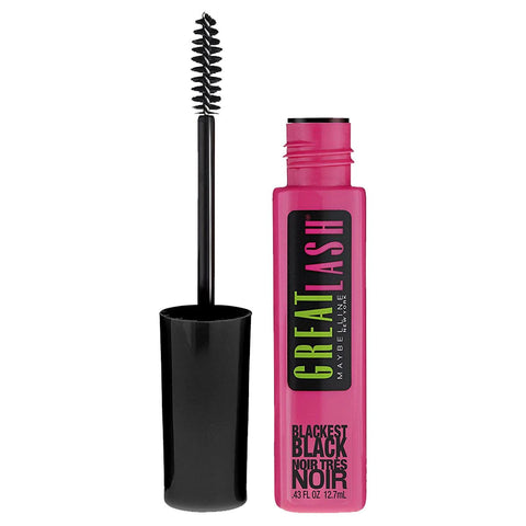 Máscara De Pestañas Maybelline Great Lash 12.7Ml Blackest Black