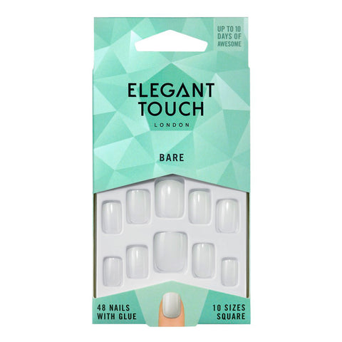 Uñas Postizas Totally Bare Square, Elegant Touch