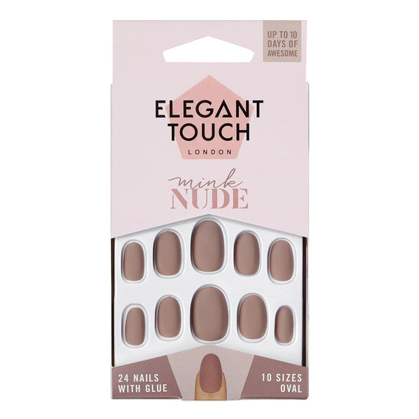 Uñas Postizas Nude Mink, Elegant Touch