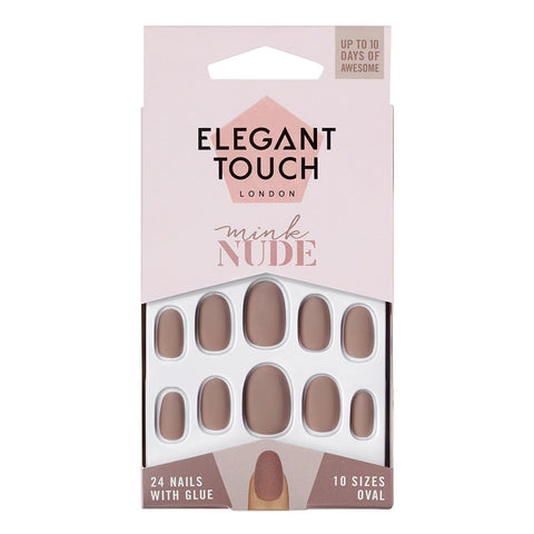 Uñas Postizas Nude Mink, Elegant Touch