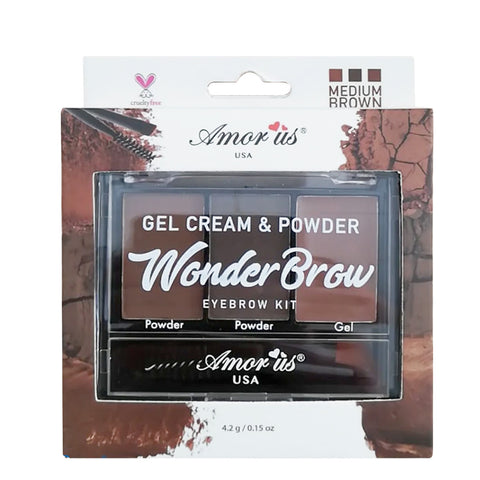Kit Para Cejas Medium Brown, Amorus