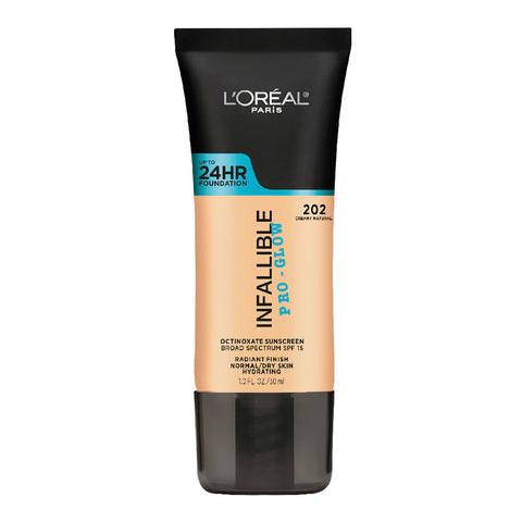 Base De Maquillaje L'Oréal Paris Infallible Pro-Glow 30Ml 202 Creamy Natural