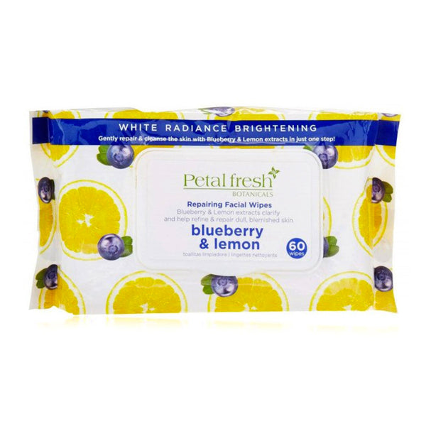 Toallas Faciales Blueberry And Lemon Repairing, Petal Fresh 60 pzas