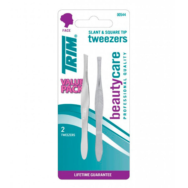Slant And Square Tweezer Dual Pack, Trim