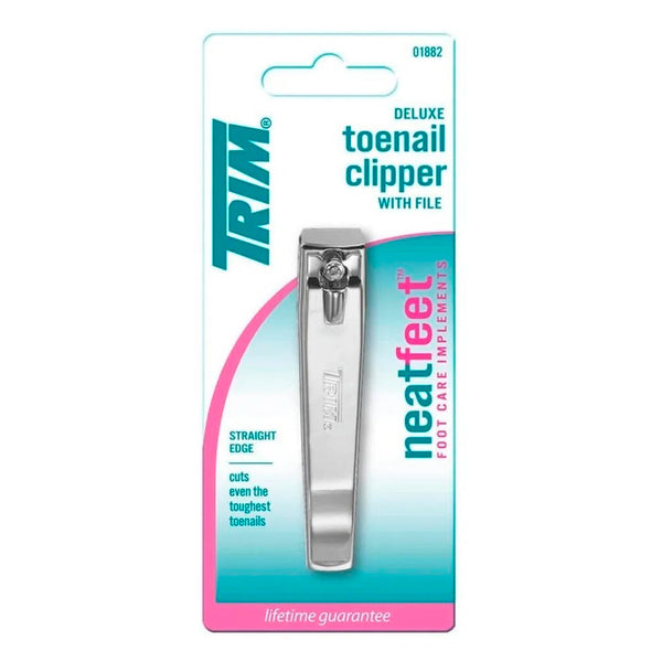 Straight Edge Toenail Clipper With File, Trim