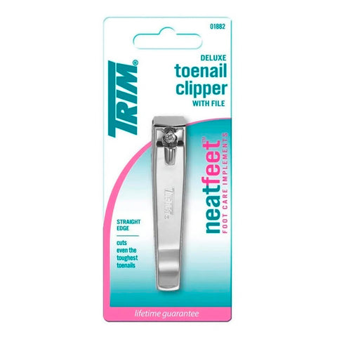 Straight Edge Toenail Clipper With File, Trim