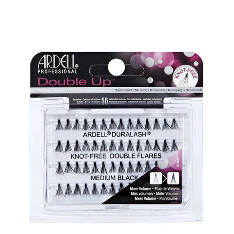 Duralash Pestañas Dobles Indivuales Knot-Free Medianas Negro, Ardell