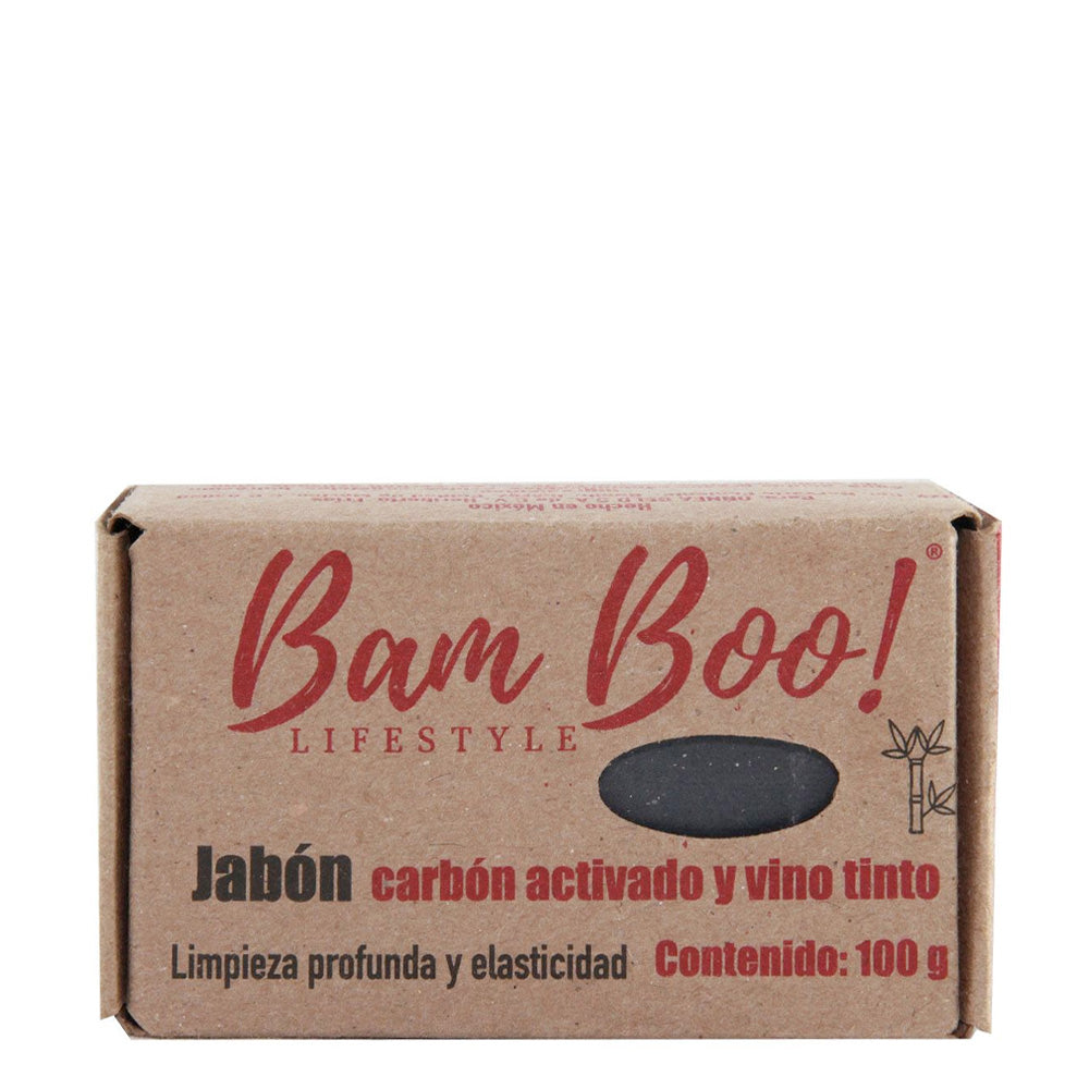 Jabón Vino Tinto y Carbón Activado, Bam Boo!  100 g