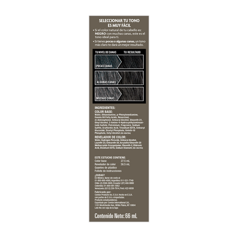 Tinte en Shampoo Negro Just For Men 66 ml