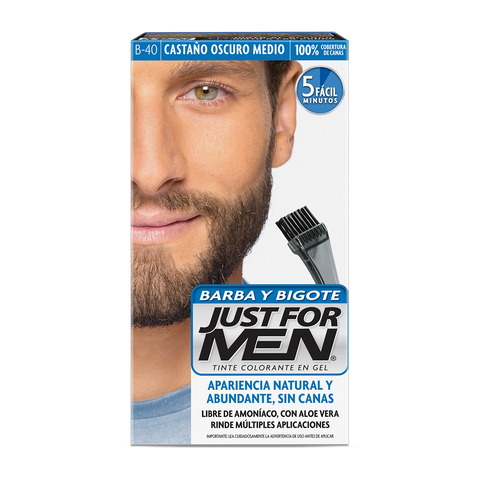 Tinte en Gel Barba y Bigote Castaño Medio Oscuro Just For Men 28.4 g