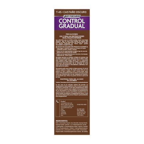 Tinte Control Gradual Castaño Oscuro Just For Men 40 g