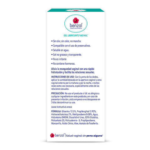 Gel Lubricante Vaginal Vitamina E y Aloe Benzal 30 g