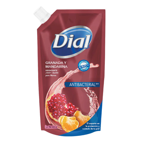 Jabón Líquido para Manos Granada y Mandarina, Dial 450 ml
