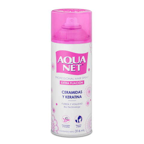Hair Spray Ceramidas y Keratina, Aqua Net 316 ml