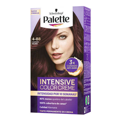 Tinte Permanente 4-88 Castaño Rojizo Palette Color Creme, Schwarzkopf 50 ml