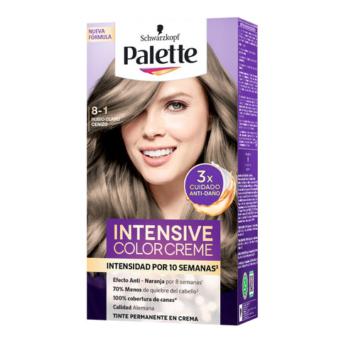 Tinte Permanente 8-1 Rubio Claro Cenizo Palette Color Creme, Schwarzkopf 50 ml