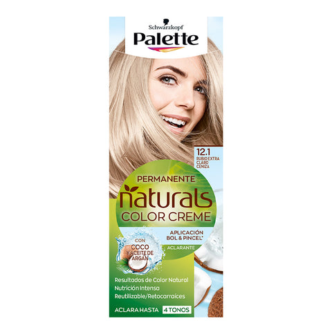 Tinte Permanente 12-1 Rubio Extra Claro Cenizo Intenso, Palette Color Creme 50 ml