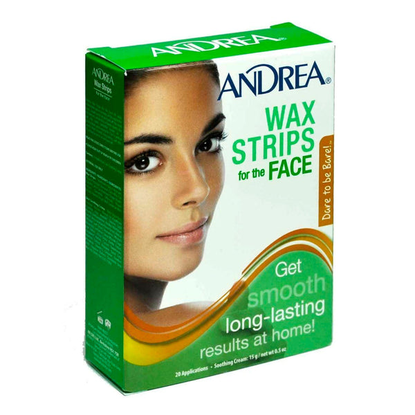 Tiras De Cera Para La Cara, Andrea Wax Strips 20 Cts W/ 0.5 oz.
