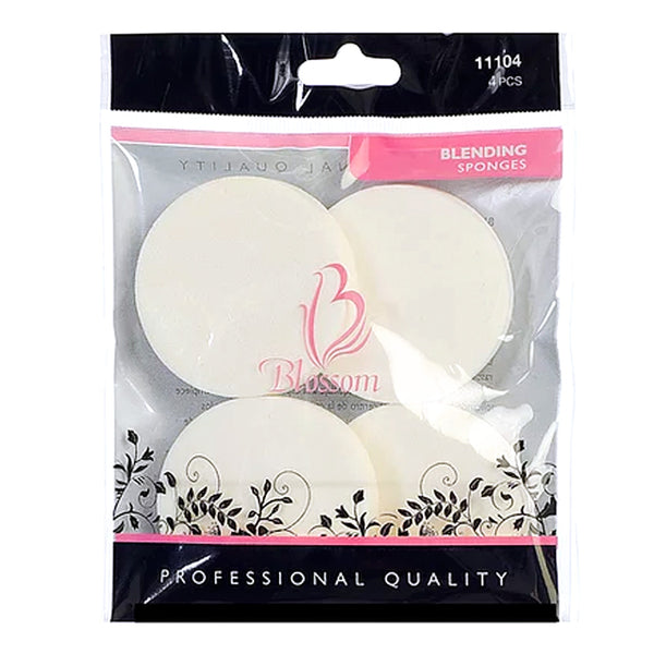 Esponja Redonda De Látex Para Aplicar Cosmético, Blossom 4 pzas