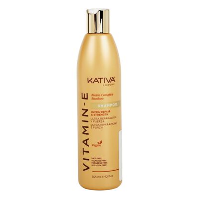 Kativa Shampoo Con Vitamina E, Biotina Y Bamb&uacute; 355 Ml