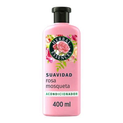 Herbal Essences Acondicionador Suavidad Rosa Mosqueta Para Mayor Brillo Y Suavidad 400 Ml