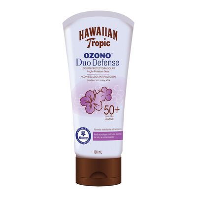 Protector Solar Hawaiian Tropic Ozono Duo Defense Fps 50+ Loci&oacute;n 180 Ml