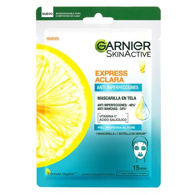 Mascarilla en Tela Skin Active de Garnier Antiacn&eacute;