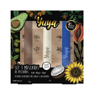 Yuya Set De M&aacute;scaras De Pesta&ntilde;as Con 10 Aceites Naturales