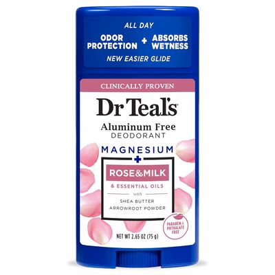 Dr Teals Desodorante Crema Sin Aluminio Rosas Milk 75g