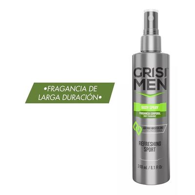 Grisi Men Body Spray Sport Fragancia Masculina 240 Ml