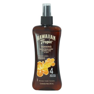 Hawaiian Tropic Bronceador Tanning Fps 4 Spray 240 Ml
