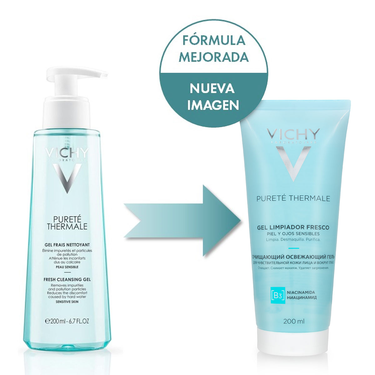 Vichy Gel Limpidor Puret&eacute; Thermale 200 Ml image number null
