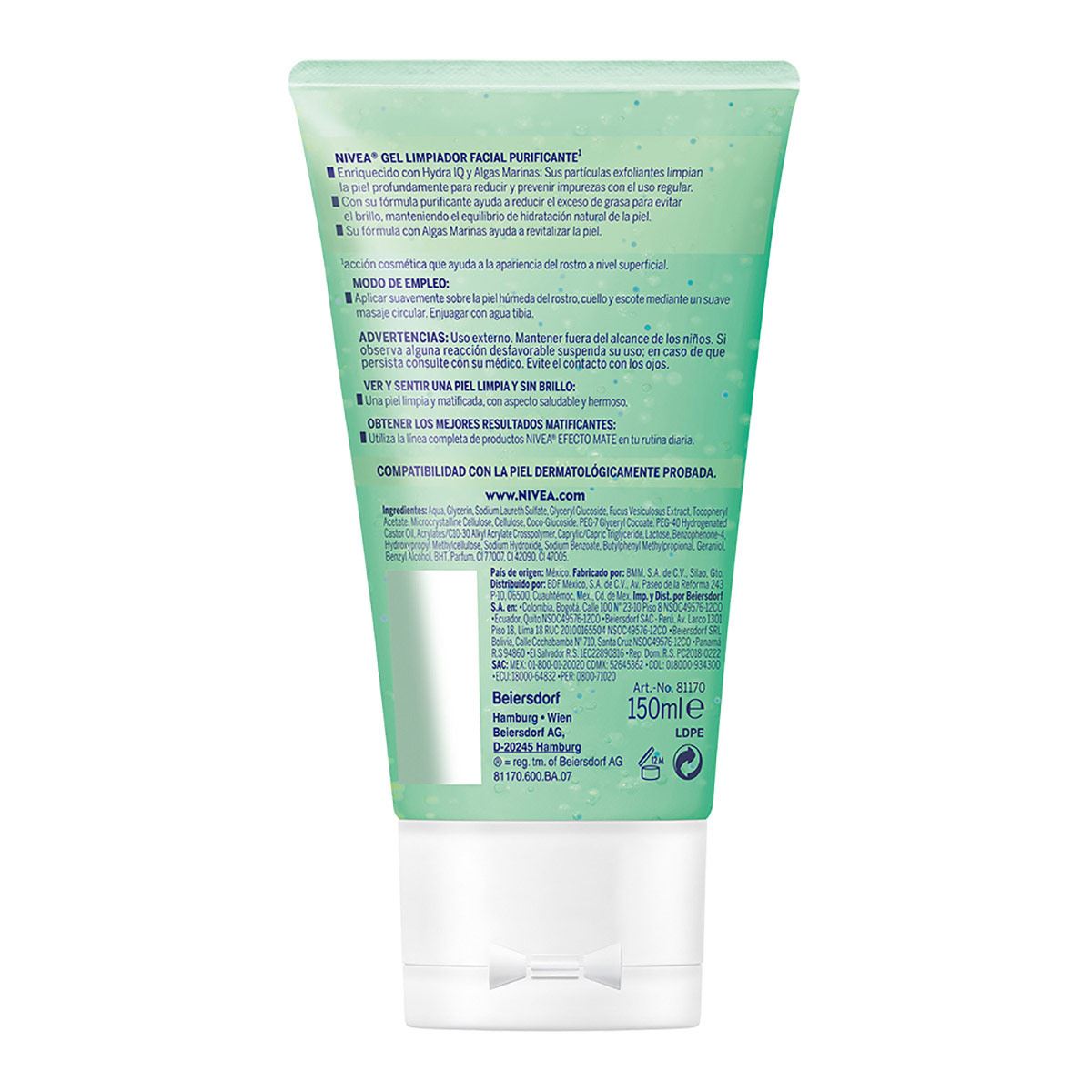 Nivea Gel Limpiador Y Purificante Facial Efecto Mate 150 Ml image number null